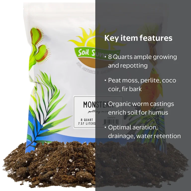 Monstera Houseplant Potting Soil Mix, 8 Quarts, Custom Blend