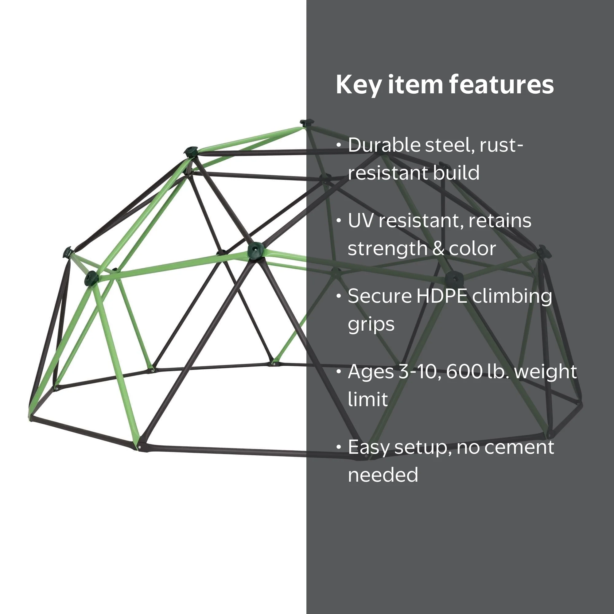 Lifetime, Children's Climbing Dome, 11 ft. W, 5.5 ft. H, Mantis