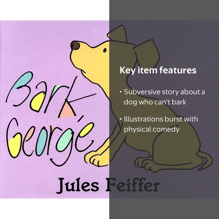 Jules Feiffer, Children's Picture Book, Bark George, Hardcover