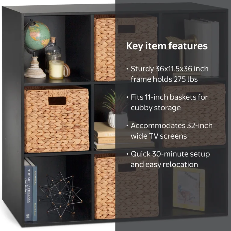 Best Choice Products 9-Cube Storage Shelf, Bookcase Organizer w