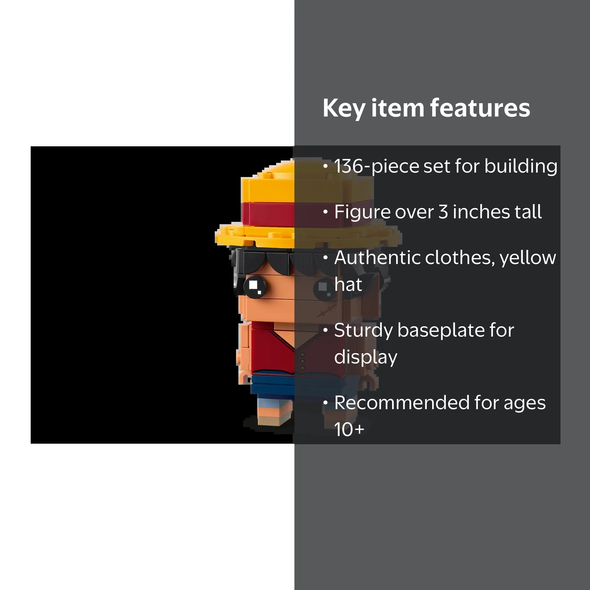 LEGO Brickheadz 40799 Monkey D. Luffy 136pcs - Walmart.com