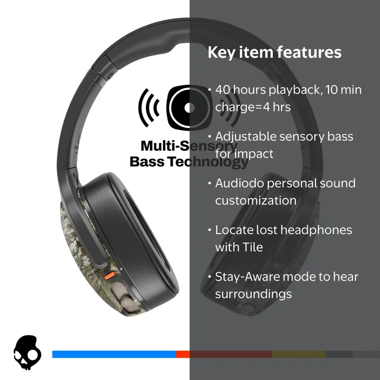 Free Shipping! Skullcandy Crusher Evo XT Wireless Over-Ear