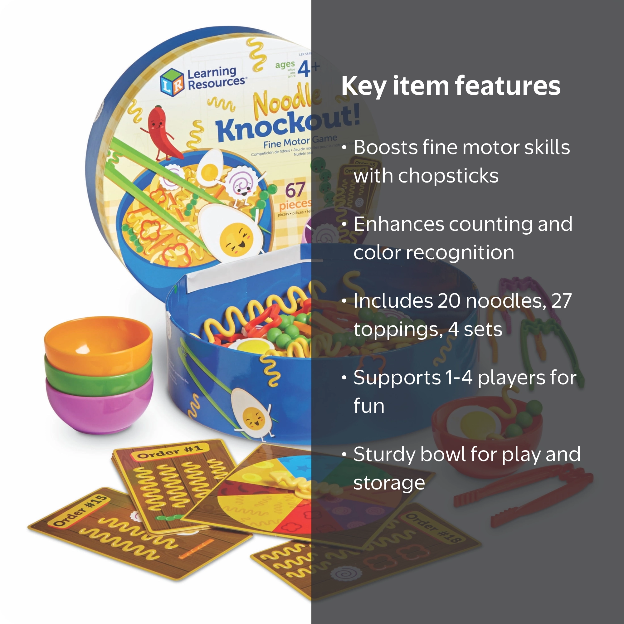 Learning Resources Noodle Knockout! Fine Motor Game, Educational