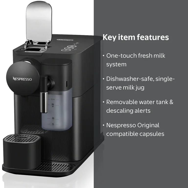 Nespresso, Single-Serve Coffee Maker, Lattissima One, Shadow Black