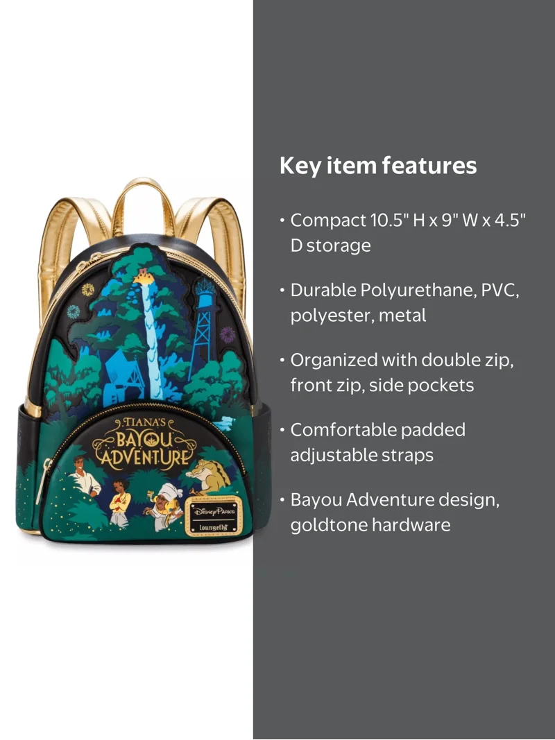 Disney Parks Tiana's Bayou Adventure Loungefly Mini Backpack New