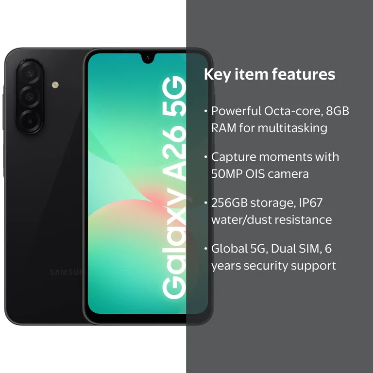 Open Box Samsung Galaxy A26 5G 2025 (8GB RAM,256GB) 6.6