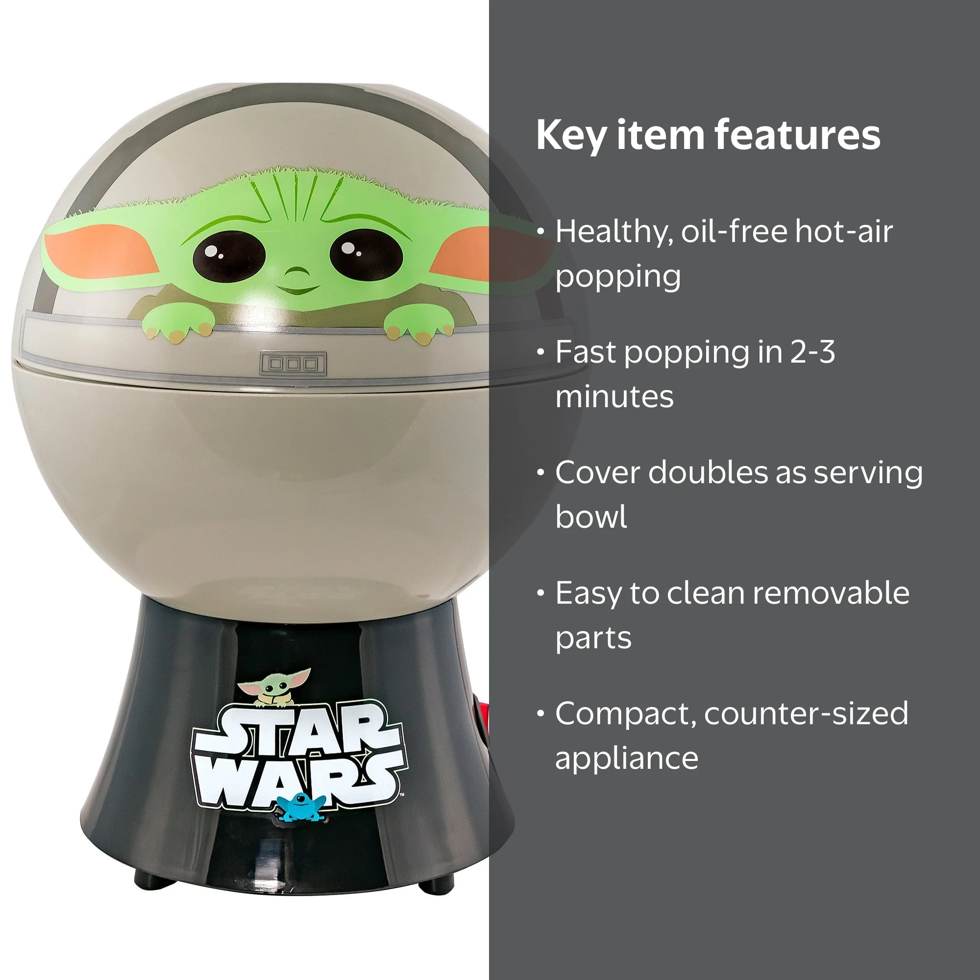Uncanny Brands Star Wars The Mandalorian Popcorn Maker- Baby Yoda
