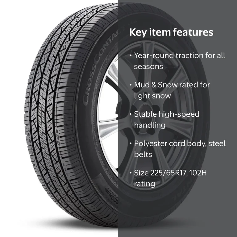 Continental, All Season Tire, 225/65R17, 70K Mi Warranty - Walmart.com