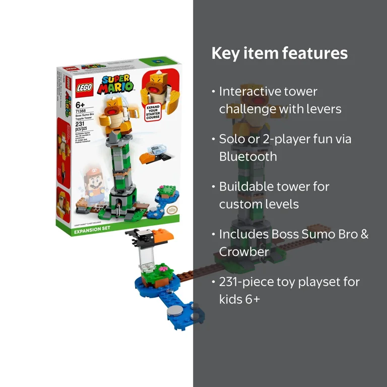 LEGO, LEGO Super Mario Boss Sumo Bro Topple Tower, 71388 - Walmart.com
