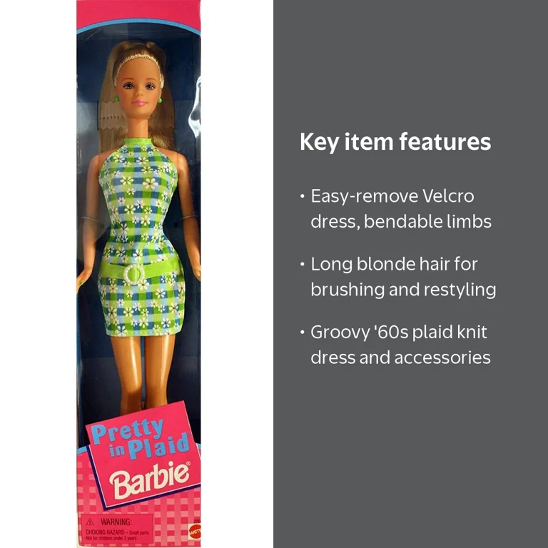 Pretty in Plaid Barbie Doll Blonde 1998 Mattel No. 20666 NEW