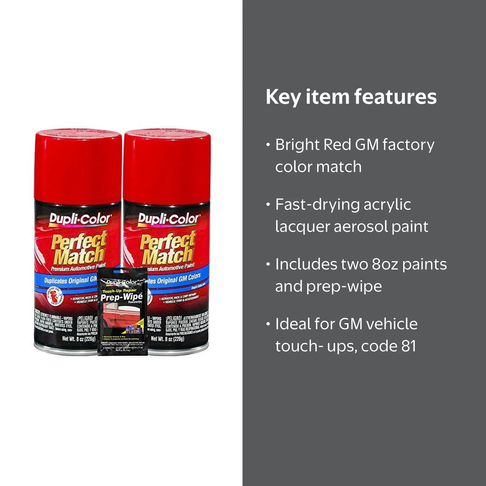Dupli-Color Bright Red General Motors Exact-Match Automotive Paint
