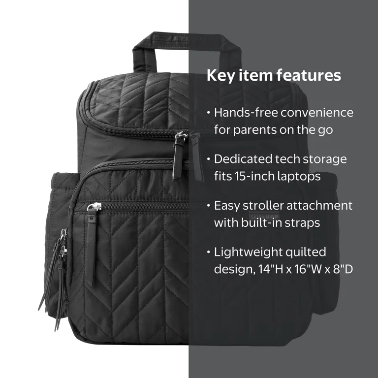 backpack diaper bag laptop Wisewater with Foldable Baby Bed, Baby Diaper 4 Colors backed by a U.S Itzy Ritzy Belong Utility Backpack