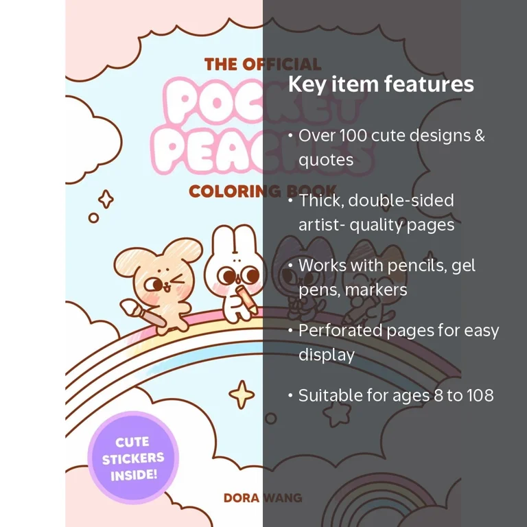 The Official Pocket Peaches Coloring Book: Cozy Coloring and Cute