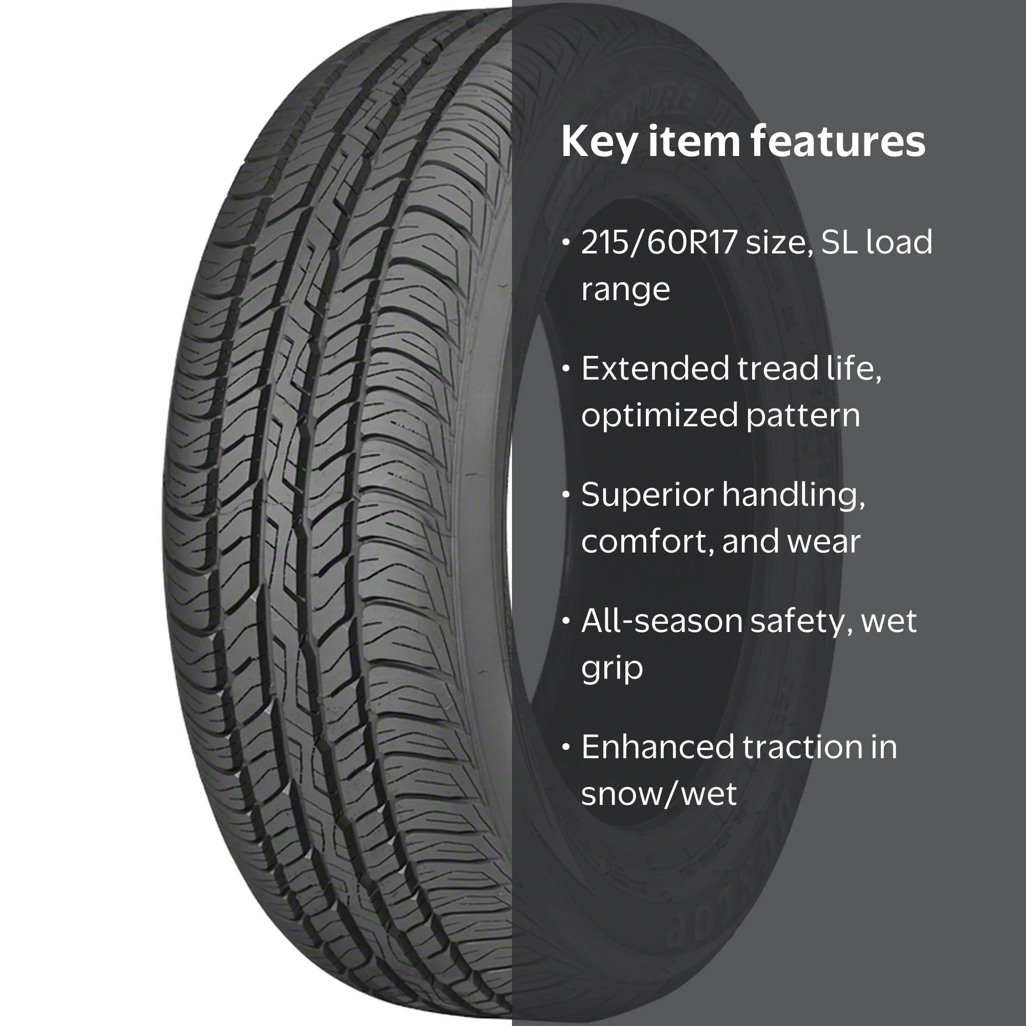 Dunlop, Passenger Tire, 215/60R17 96T, All Season Grip - Walmart.com