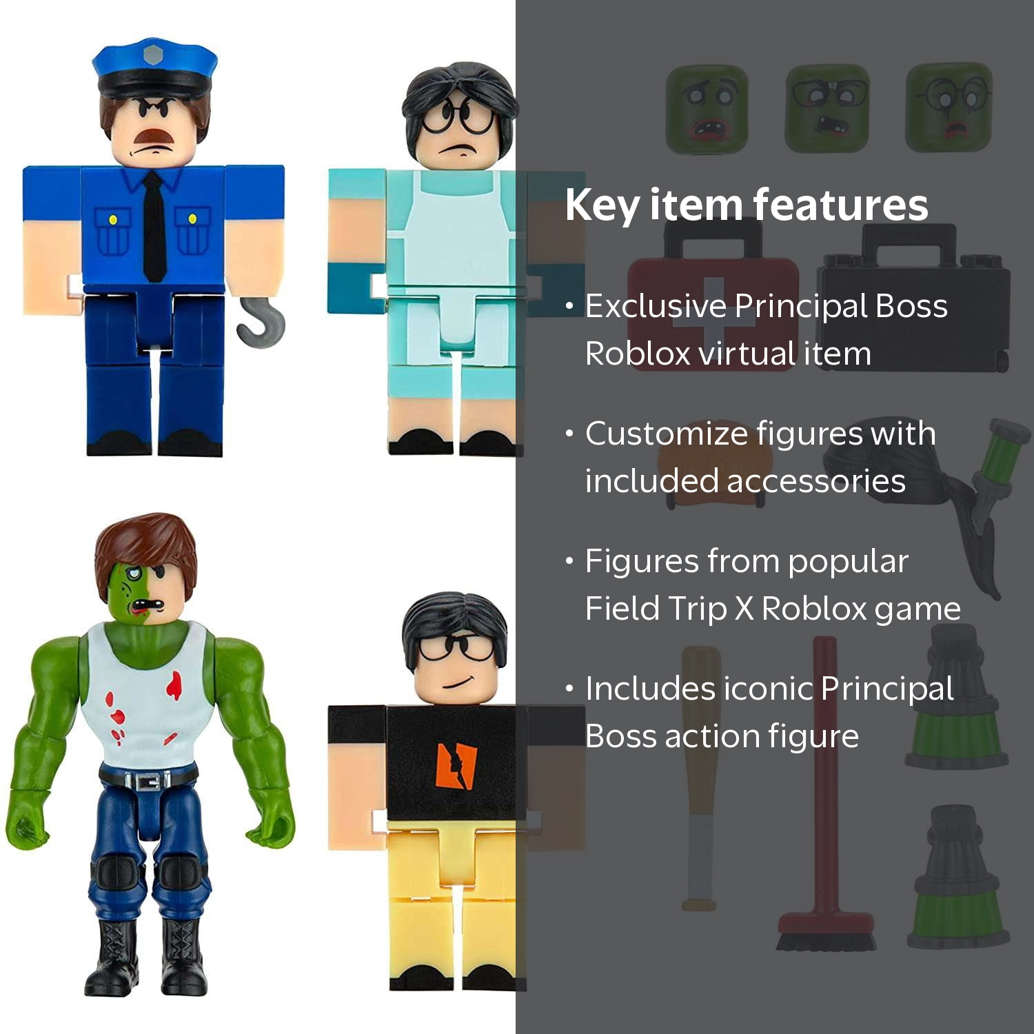 Jazwares Roblox Field Trip Z: Deluxe Principal Boss Zombie Action
