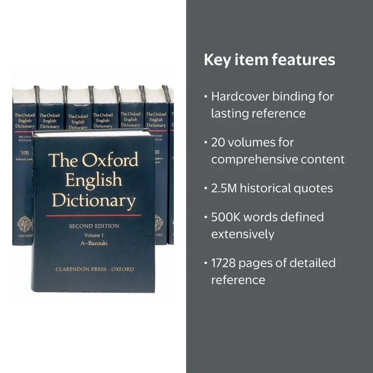 Oxford English Dictionary, 20 Volumes Set, Hardcover by Clarendon