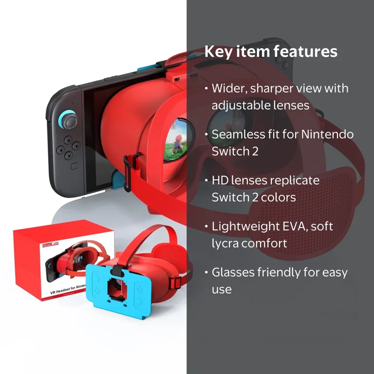 AIJUNCT, VR Headset for Nintendo Switch 2, Adjustable HD Lenses