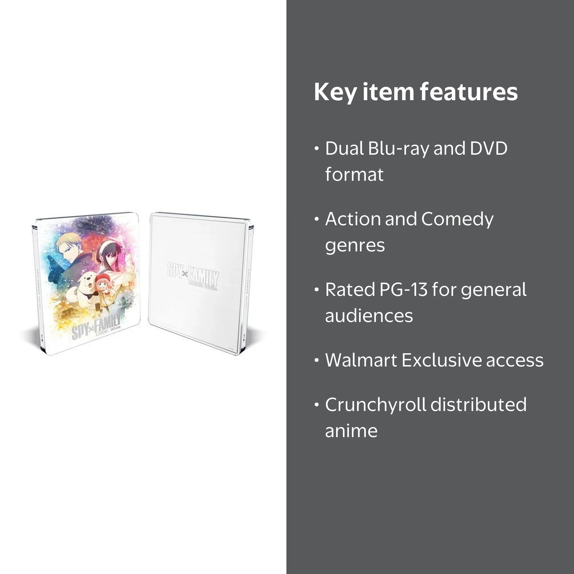 SPY x FAMILY CODE White (Steelbook) (Blu-ray + DVD) Crunchyroll
