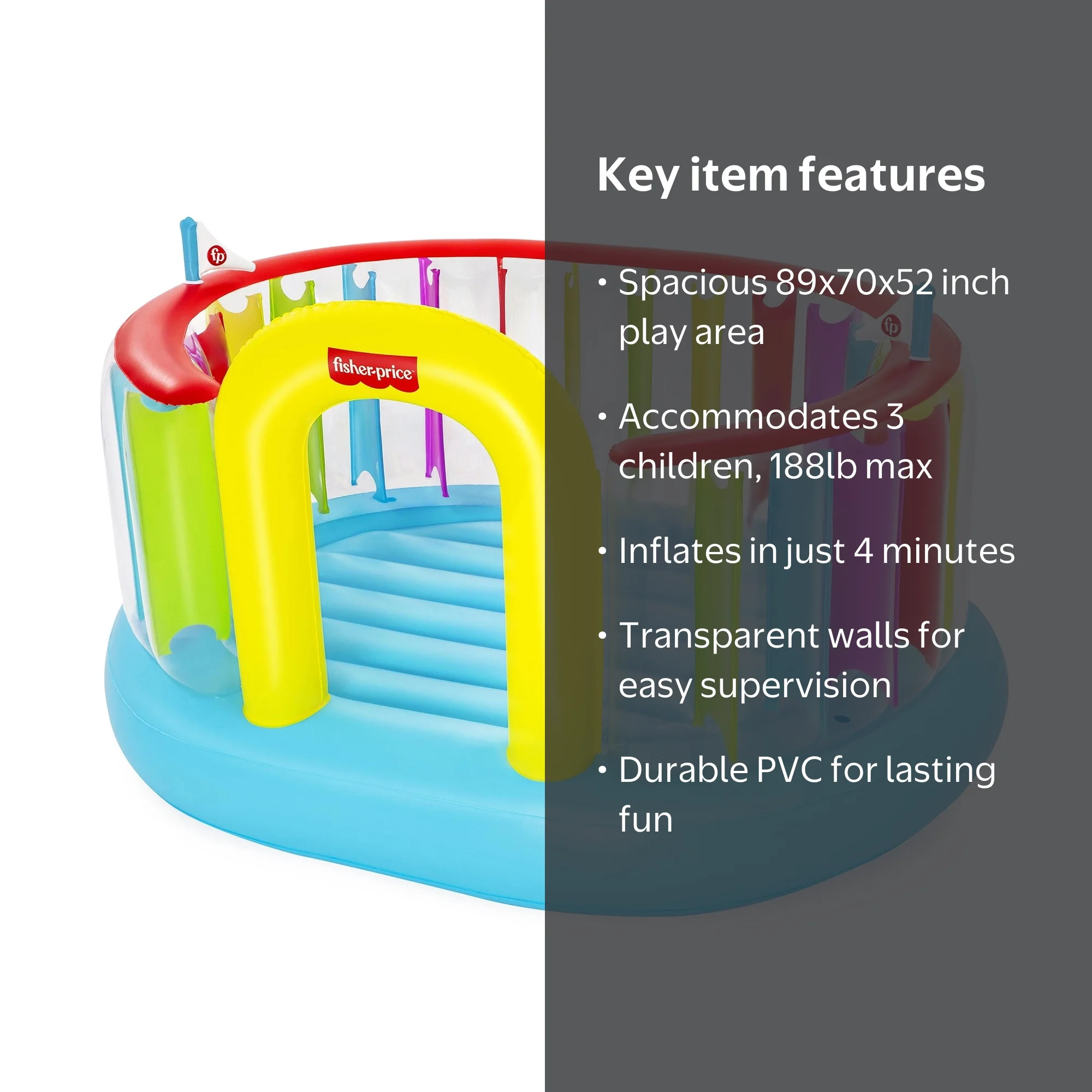 Fisher-Price Bestway Bouncetopia Multi-Color Child PVC Bouncer