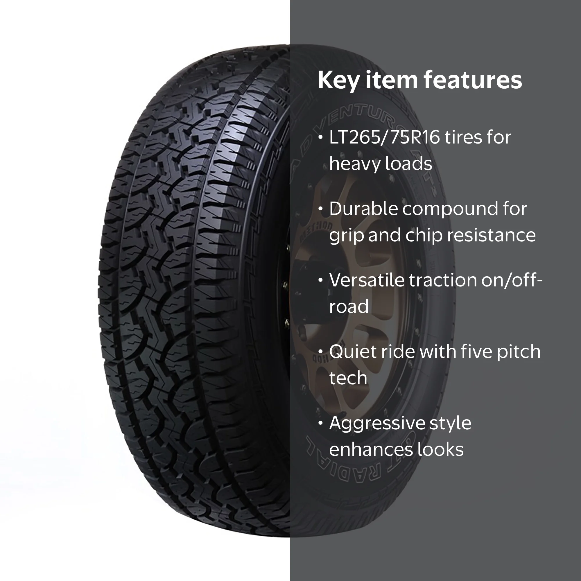 GT Radial Adventuro AT3 All-terrain Light Truck Tire, Superior