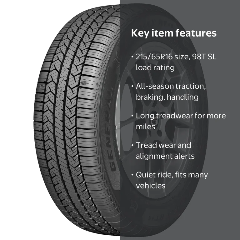 General AltiMAX RT45 All Season 215/65R16 98T Tire, Long-Lasting