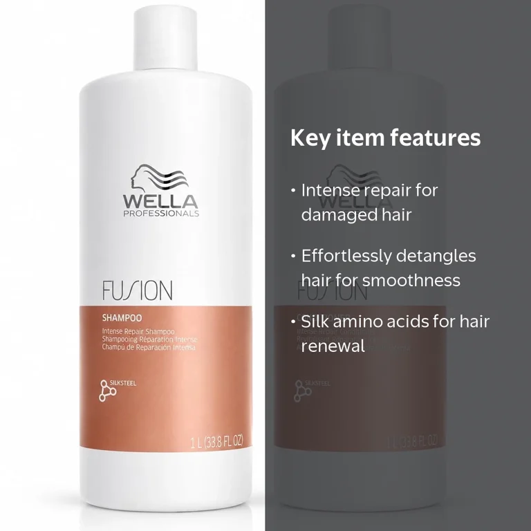 Wella Fusion Plex Duo Shampoo and Conditioner for Hair, 33.8 oz