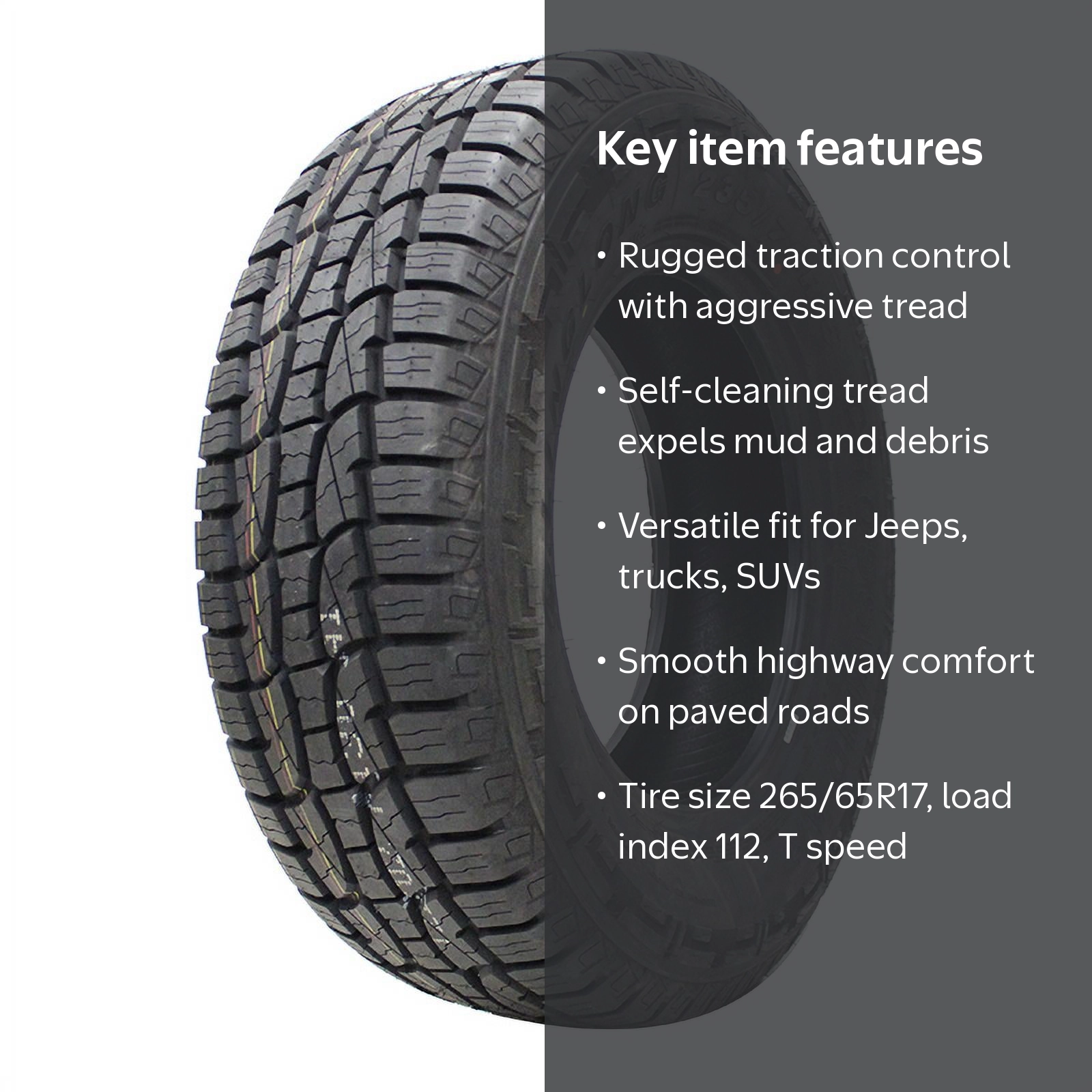 Crosswind A/T 265/65R17 112 T Tire - Walmart.com