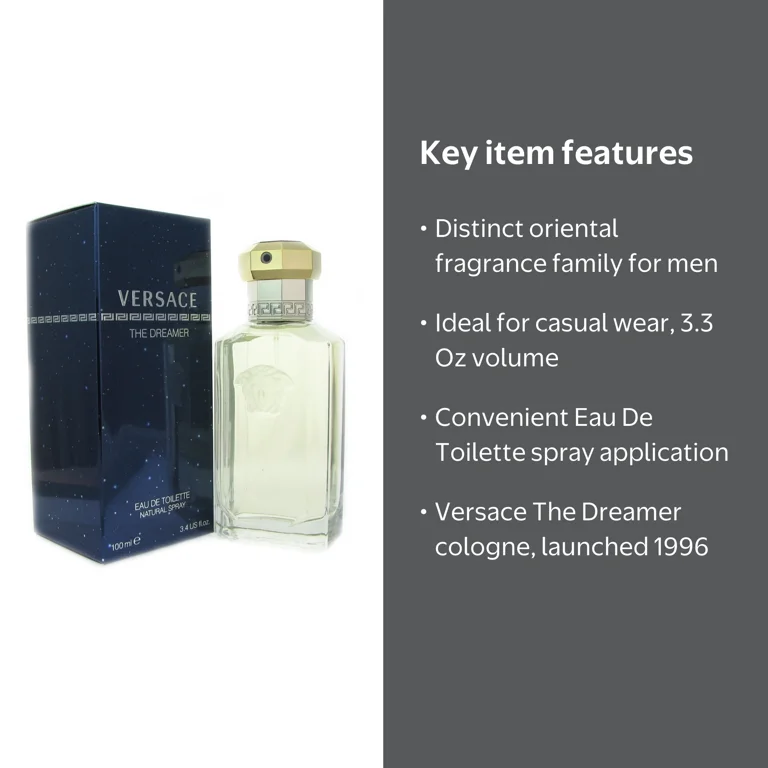 Versace, Eau De Toilette Spray, 3.3 Oz, Men, Casual Fragrance
