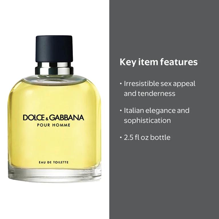 Dolce & Gabbana, Eau de Toilette, 2.5 fl oz, Cologne for Men