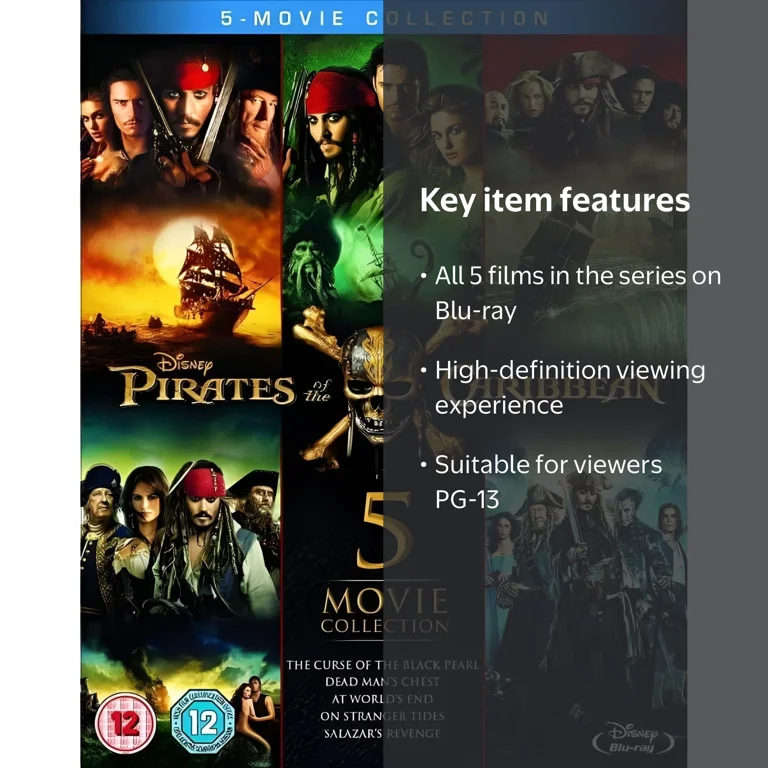 Pirates of the Caribbean - Complete Collection All 5 Movie
