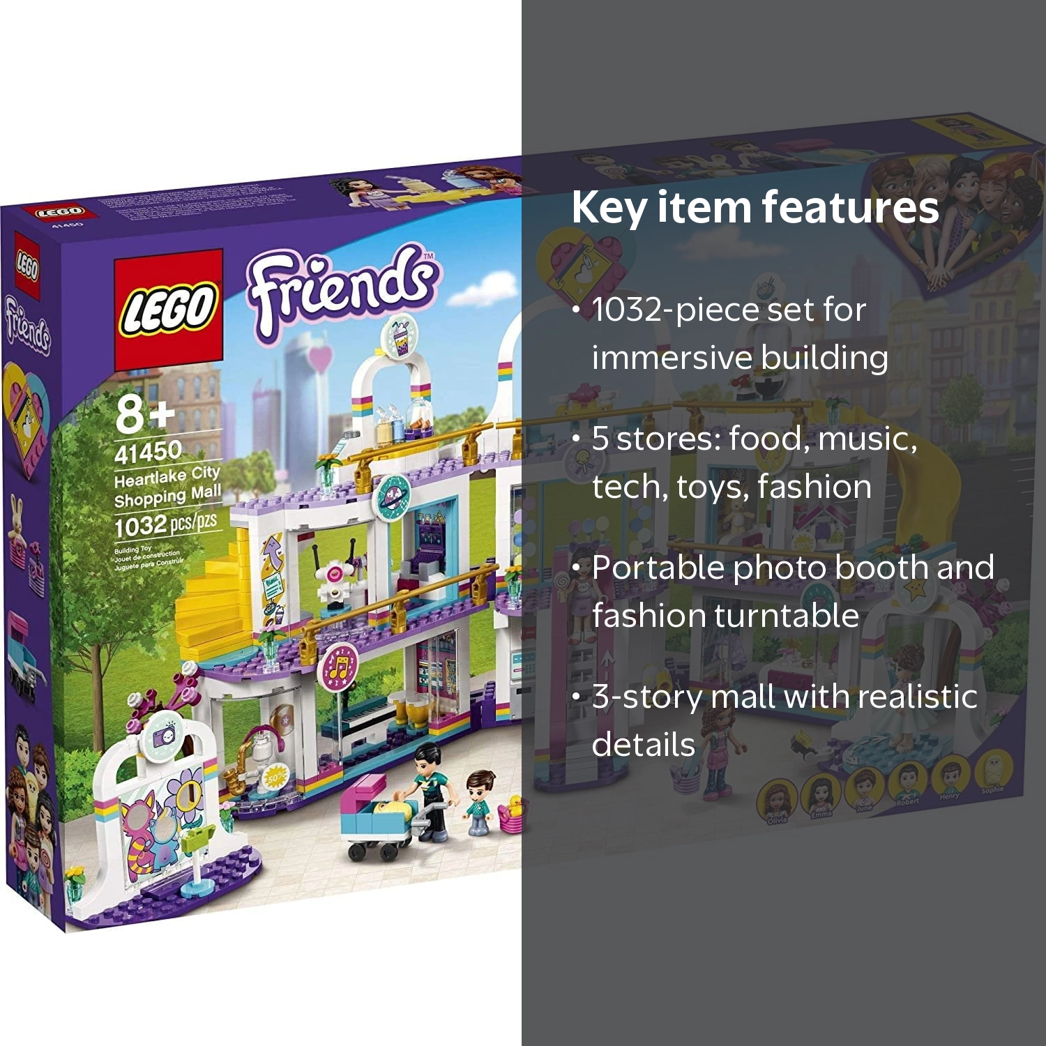 LEGO, Heartlake City Shopping Mall, 1032 Pieces, Multicolor