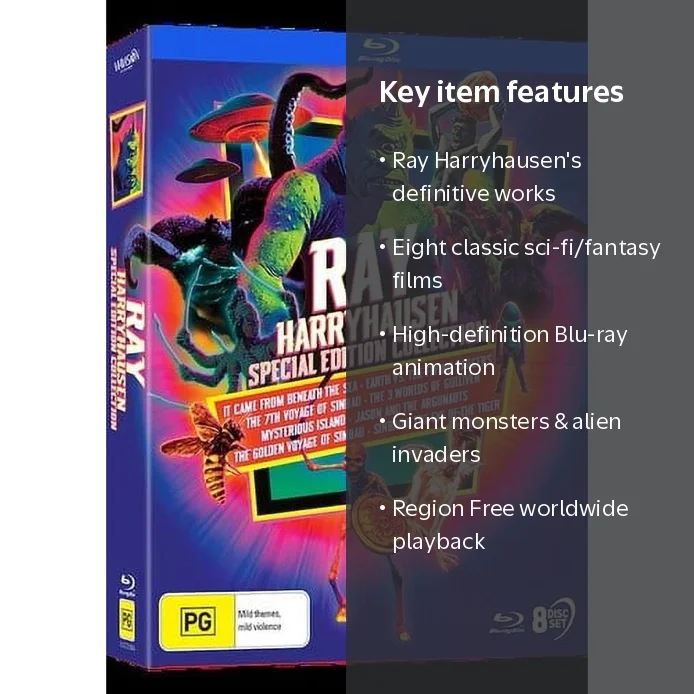 Via Vision, Ray Harryhausen: The Ultimate Collection, 8-Disc Blu