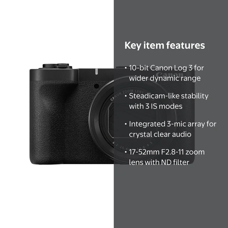 Canon PowerShot V1 Hybrid Camera, 4K Video, Ultra-Wide-Angle Zoom