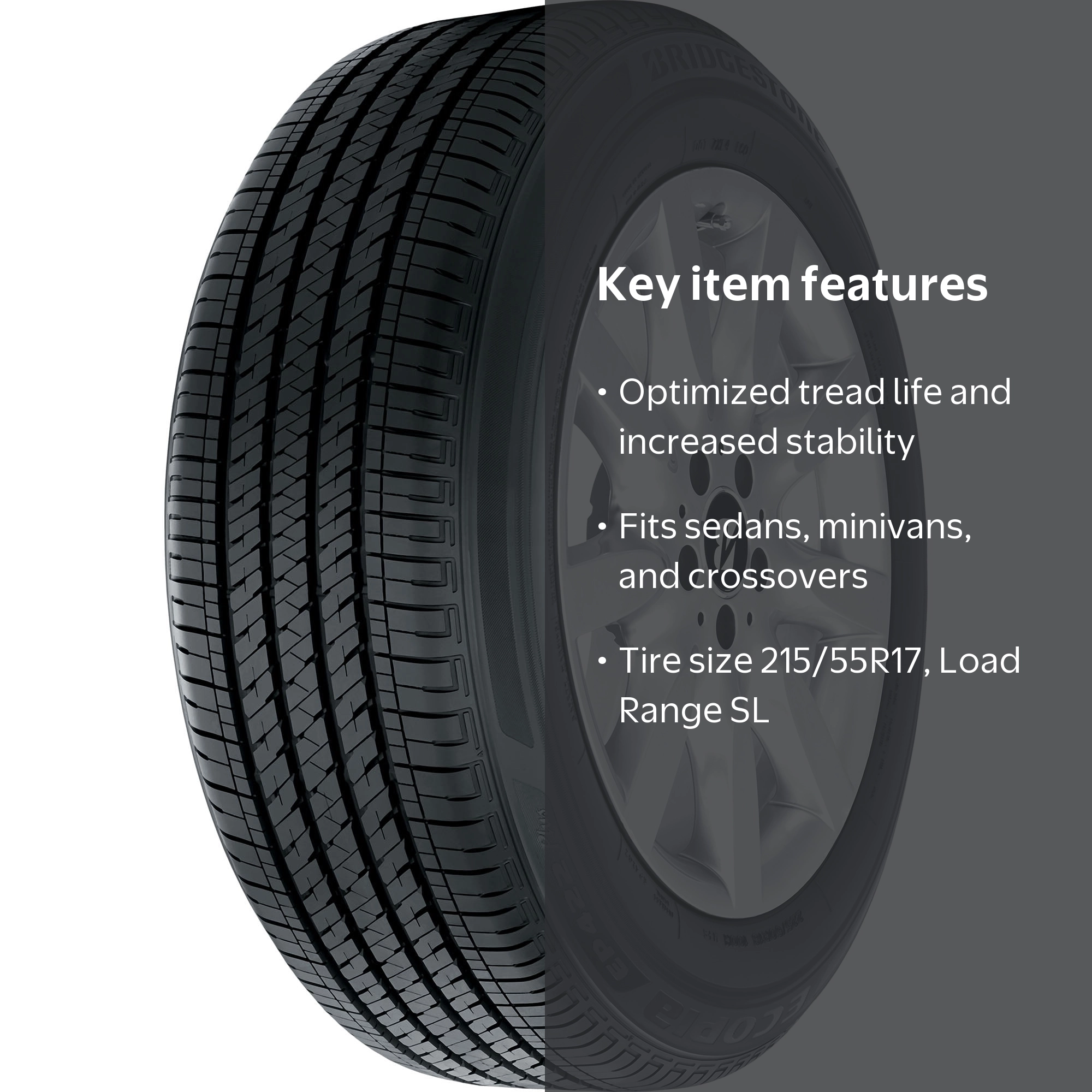 Bridgestone Ecopia EP422 Plus 215/55R17 94V, All-Season Passenger