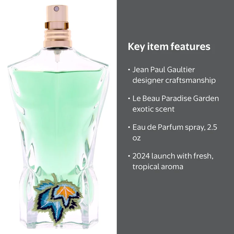 Jean Paul Gaultier Le Beau Paradise Garden Men's Cologne, EDP