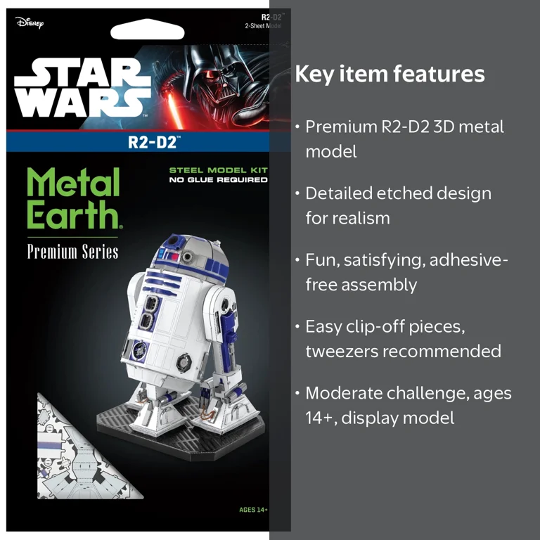 Metal Earth Premium Series ICONX 3D Metal Model Kit - Star Wars R2