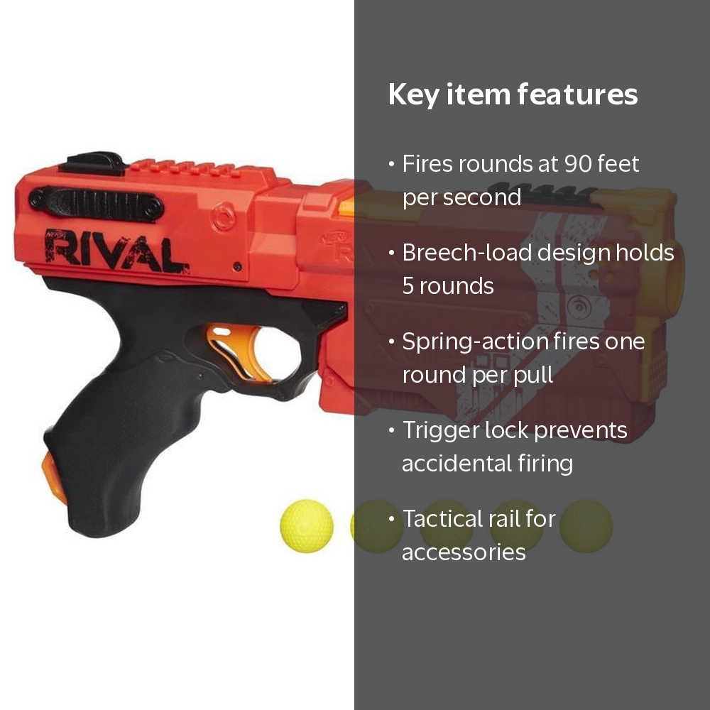 Nerf, Rival Blaster, Kronos XVIII-500 Red, Spring-Action - Walmart.com
