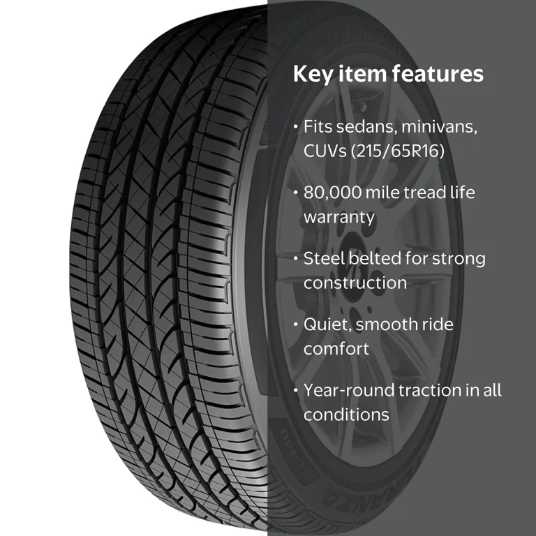 Bridgestone, Passenger Tire, All Season, 215/65R16 98H Black Bridgestone, Passenger Tire, All Season, 215/65R16 98H Black