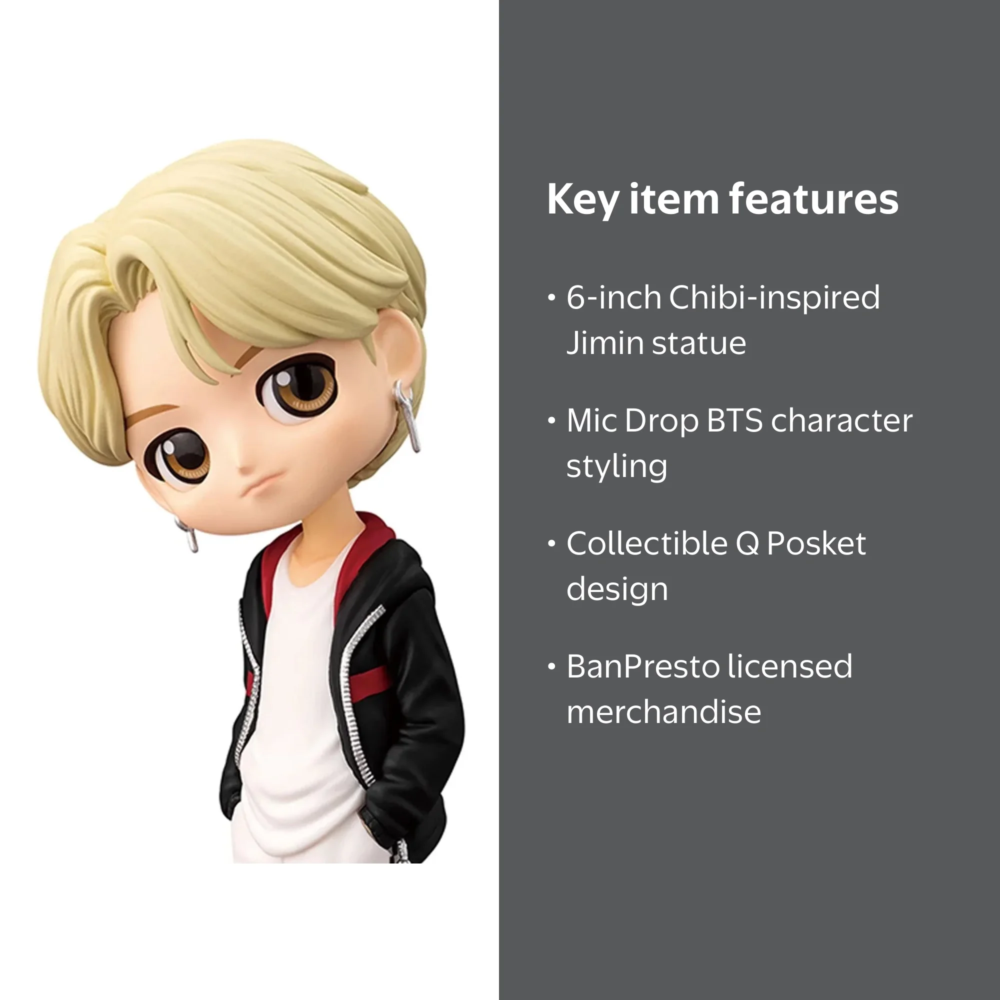 BTS TinyTAN Figurines Toys - Jimin Mic Drop Vol. 2 Q Posket Statue
