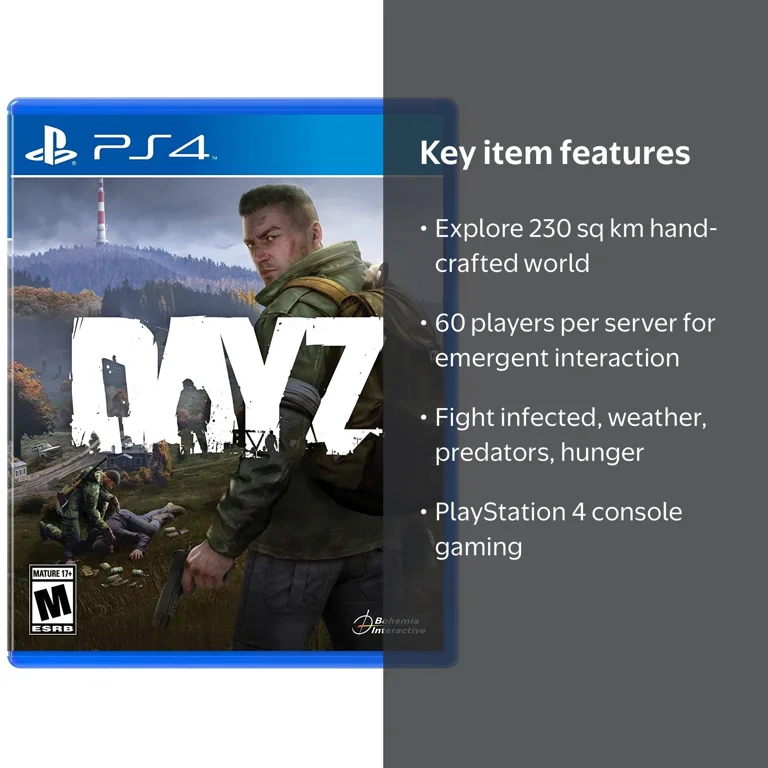 DayZ PS4 Video Game - Authentic Open World Survival Simulator