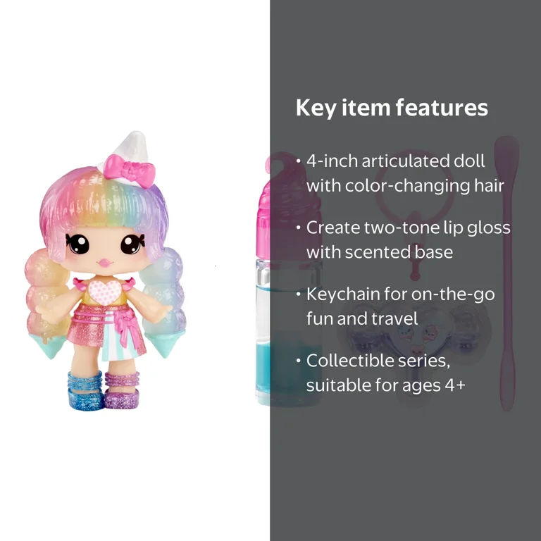 Yummiland, Lip Gloss Doll, Mystery Color Change Stephie Snowcone