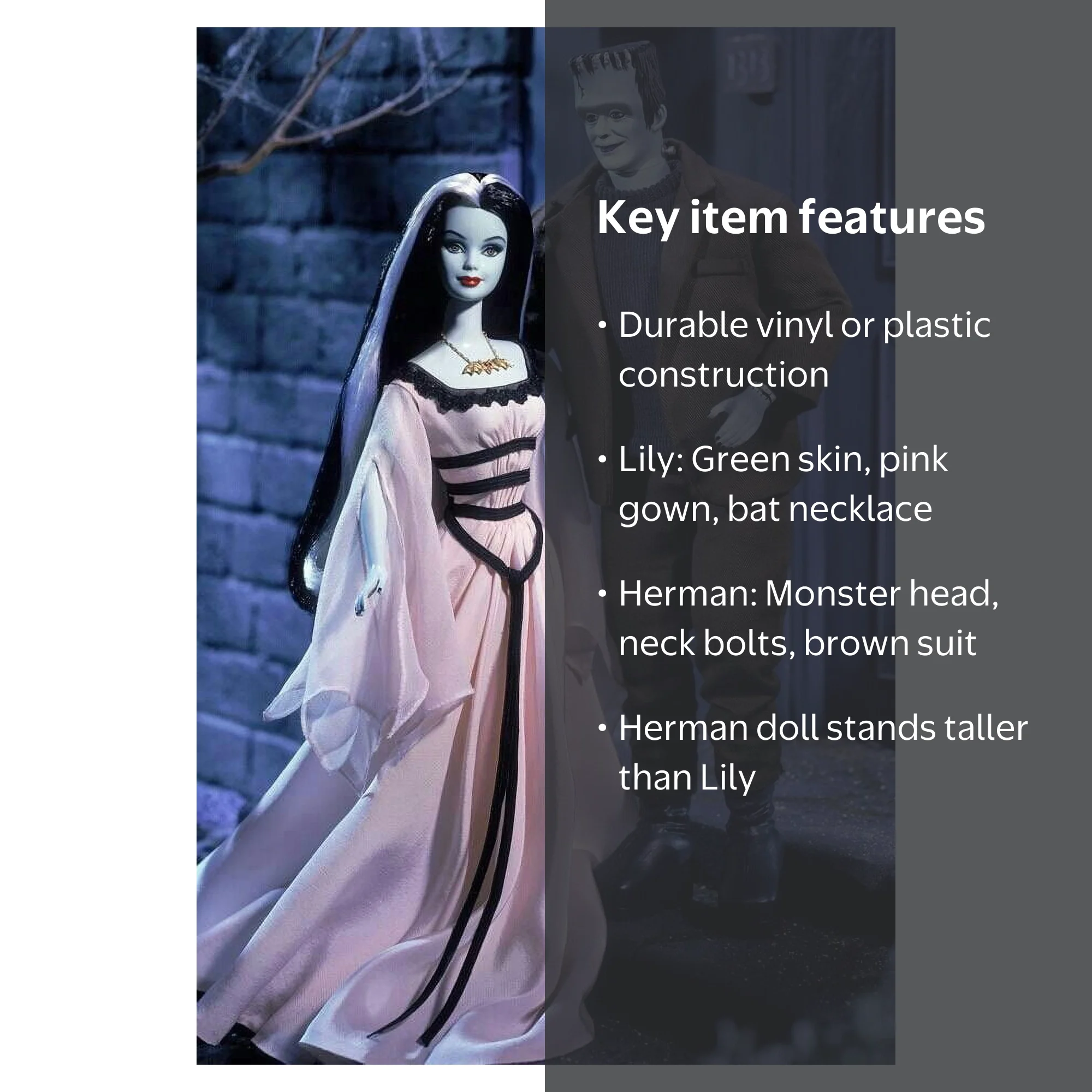 Mattel Barbie and Ken Signature Fashion Looks as The Munsters Doll