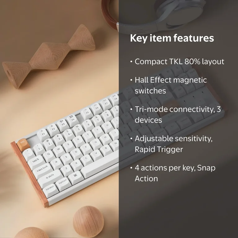 Keychron K8 HE 80% TKL Wireless RGB Magnetic Switch Keyboard