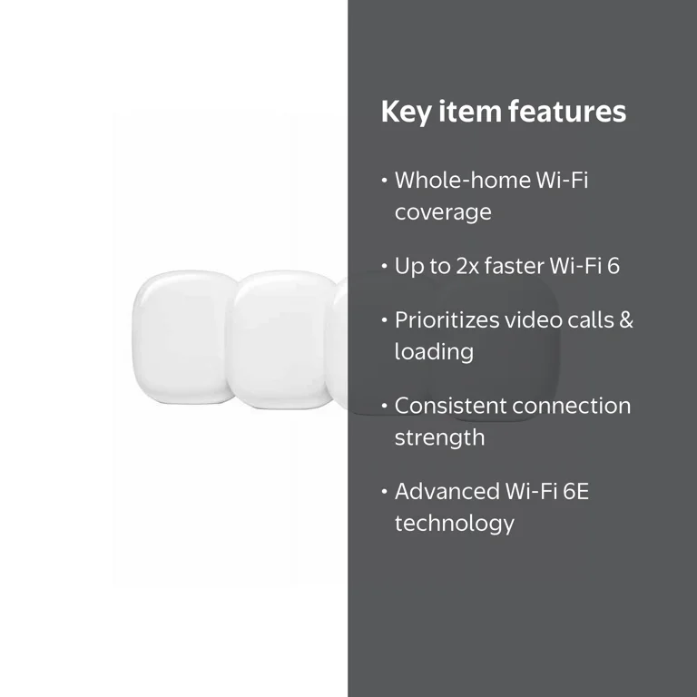 Google Nest Wifi Pro with Advanced Wi-Fi 6E Technology, 4-pack