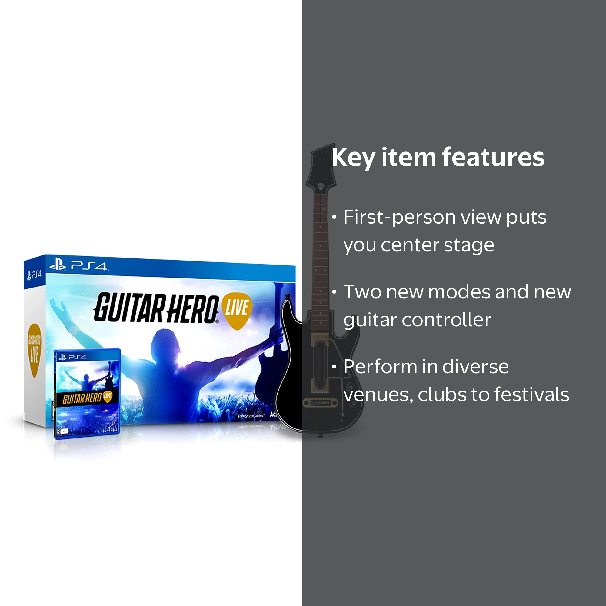 Guitar Hero Live Bundle – New Game System, Rock Band for Sony