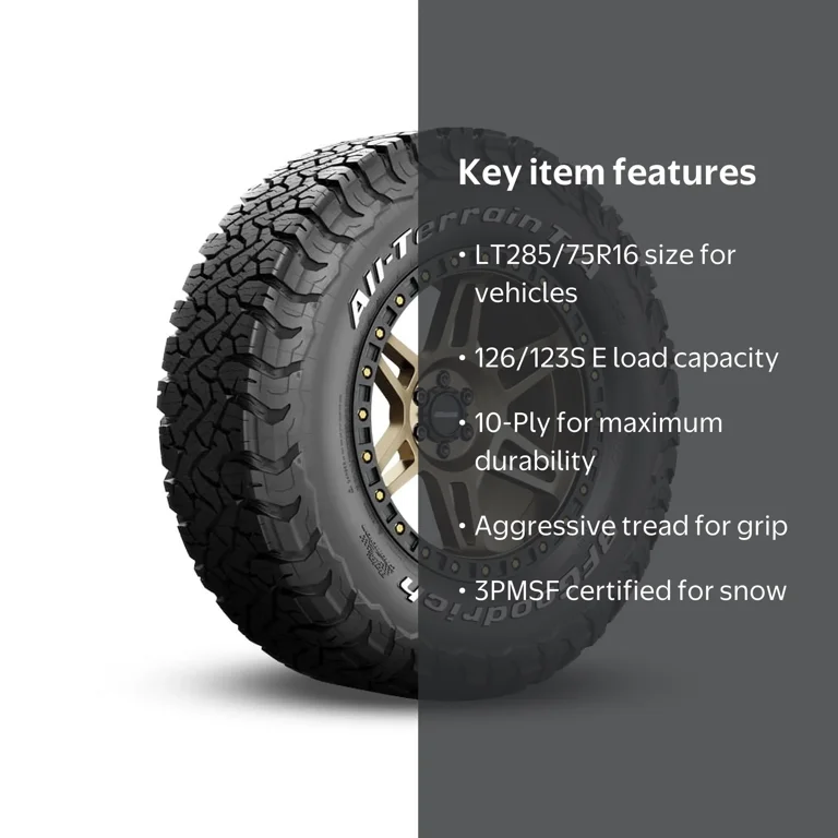 BFGoodrich, All-Terrain T/A KO3 LT285/75R16 126/123S E, 285/75R16