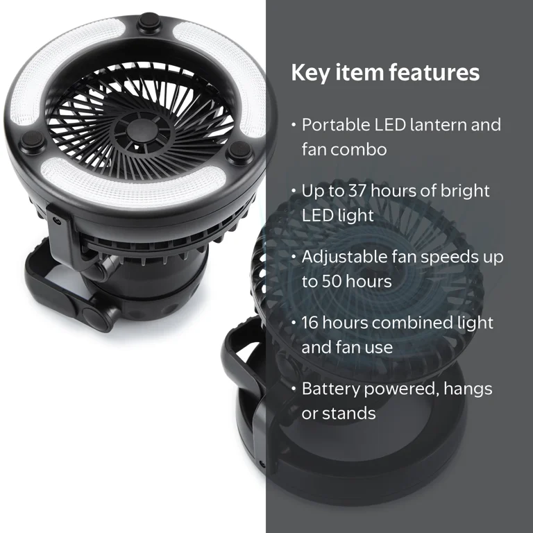 Odoland Portable LED Camping Lantern with 18 LED Flashlight and