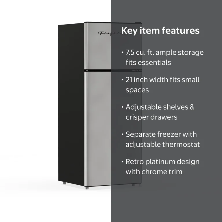 ⚫︎ A&futura SE100 fripSide Edition 128GB Frigidaire 21in 7.5 Cu. ft. Retro Top-Freezer Refrigerator