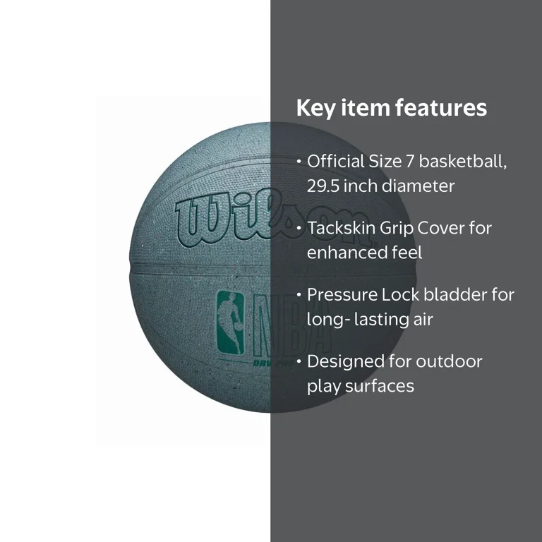 Wilson NBA DRV Pro Eco Basketball, Mint, 29.5
