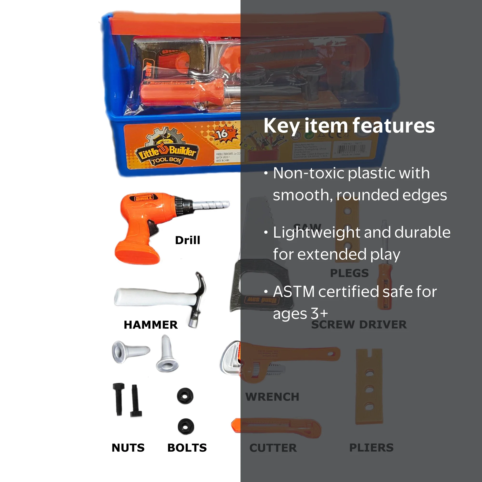 Fix It Handy Man Toy Construction Simulation Kids Tools for